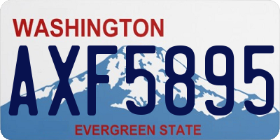 WA license plate AXF5895