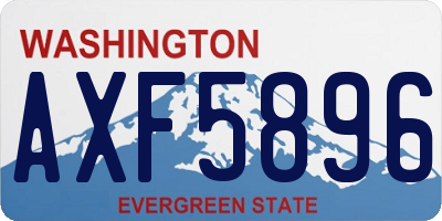 WA license plate AXF5896