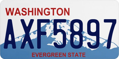 WA license plate AXF5897