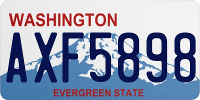 WA license plate AXF5898