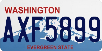 WA license plate AXF5899