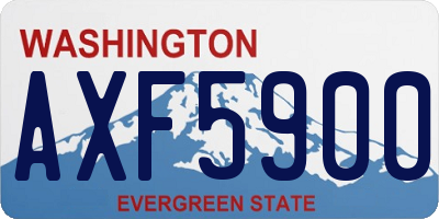 WA license plate AXF5900