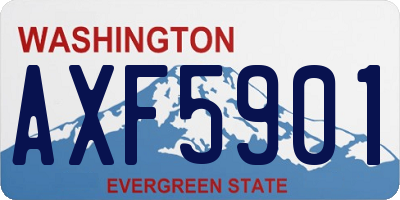 WA license plate AXF5901
