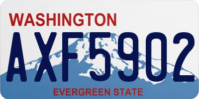 WA license plate AXF5902