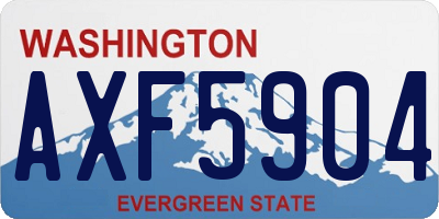 WA license plate AXF5904