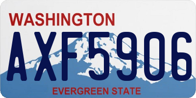 WA license plate AXF5906