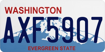 WA license plate AXF5907