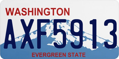 WA license plate AXF5913
