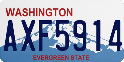 WA license plate AXF5914