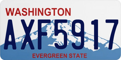 WA license plate AXF5917