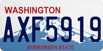 WA license plate AXF5919