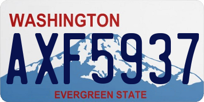WA license plate AXF5937