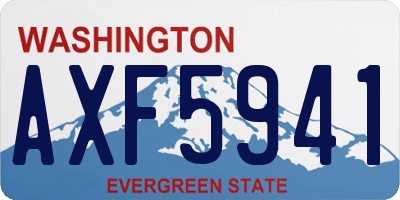 WA license plate AXF5941
