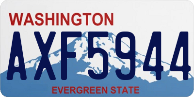 WA license plate AXF5944