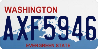 WA license plate AXF5946