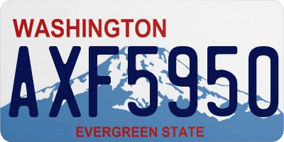 WA license plate AXF5950