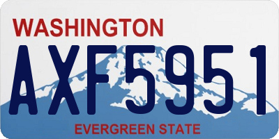 WA license plate AXF5951