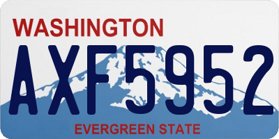WA license plate AXF5952
