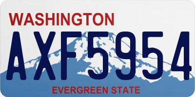 WA license plate AXF5954