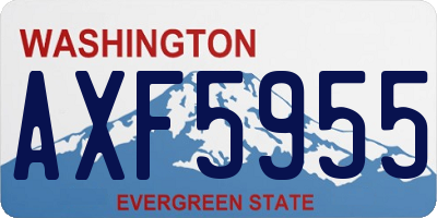 WA license plate AXF5955