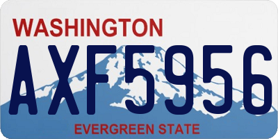 WA license plate AXF5956