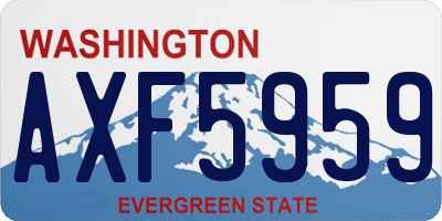 WA license plate AXF5959
