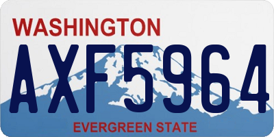 WA license plate AXF5964