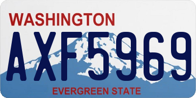 WA license plate AXF5969