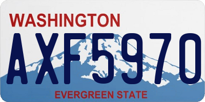 WA license plate AXF5970