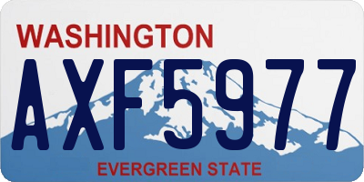 WA license plate AXF5977