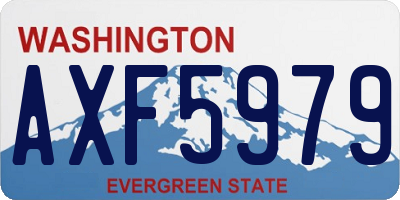 WA license plate AXF5979