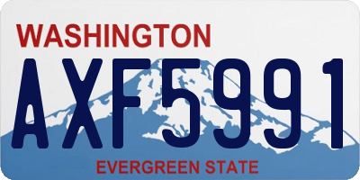 WA license plate AXF5991