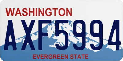 WA license plate AXF5994