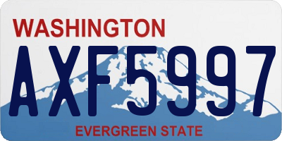 WA license plate AXF5997