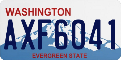 WA license plate AXF6041