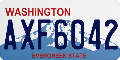 WA license plate AXF6042