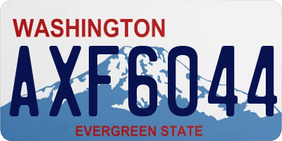 WA license plate AXF6044