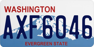 WA license plate AXF6046
