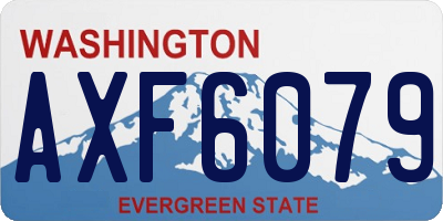 WA license plate AXF6079