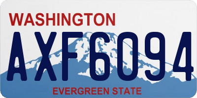 WA license plate AXF6094