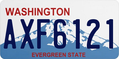 WA license plate AXF6121