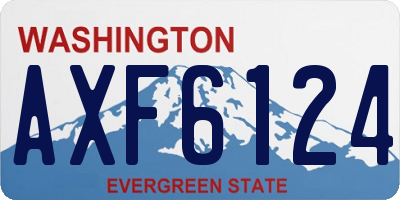 WA license plate AXF6124