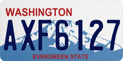 WA license plate AXF6127