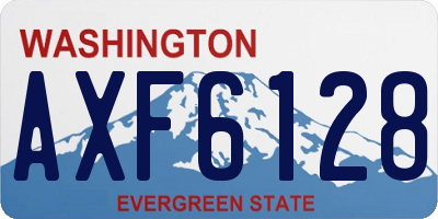 WA license plate AXF6128