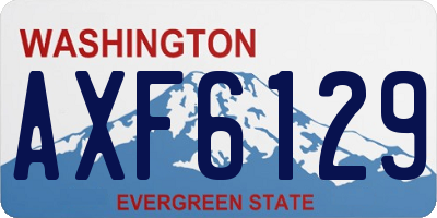 WA license plate AXF6129