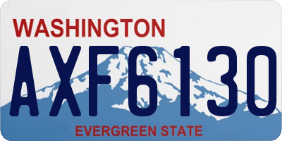 WA license plate AXF6130