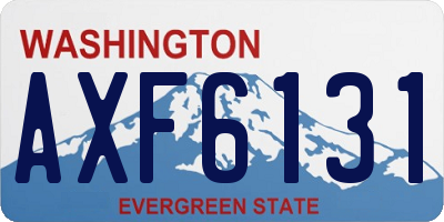 WA license plate AXF6131