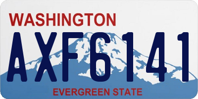 WA license plate AXF6141