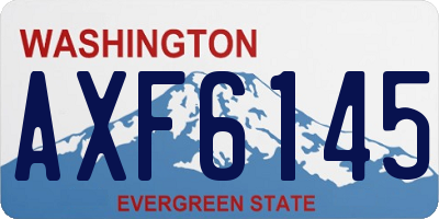 WA license plate AXF6145