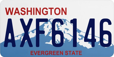 WA license plate AXF6146